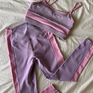 Wilo the Label Workout Set Purple and Pink